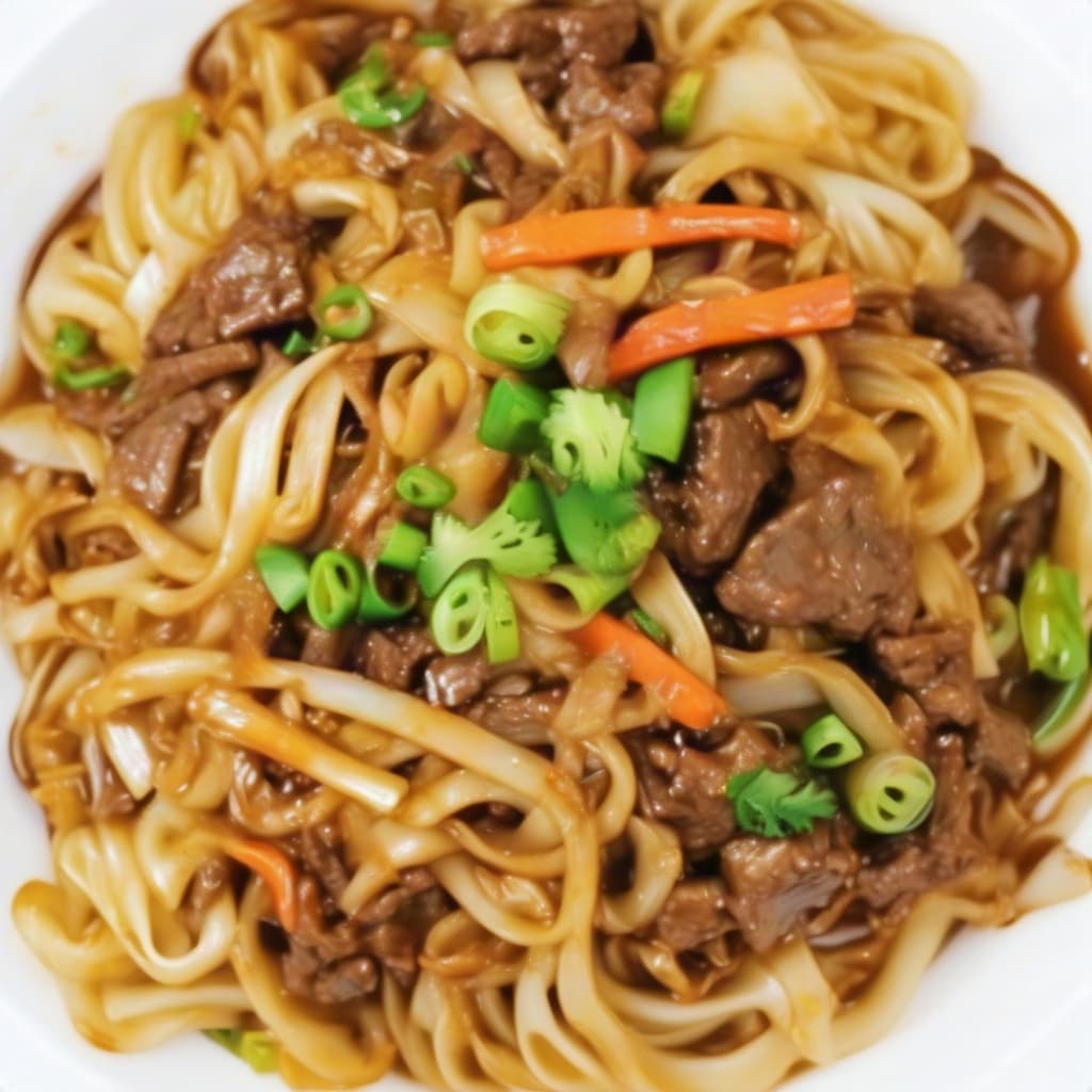 Stir Fried Lemongrass Beef Shanghai Noodles