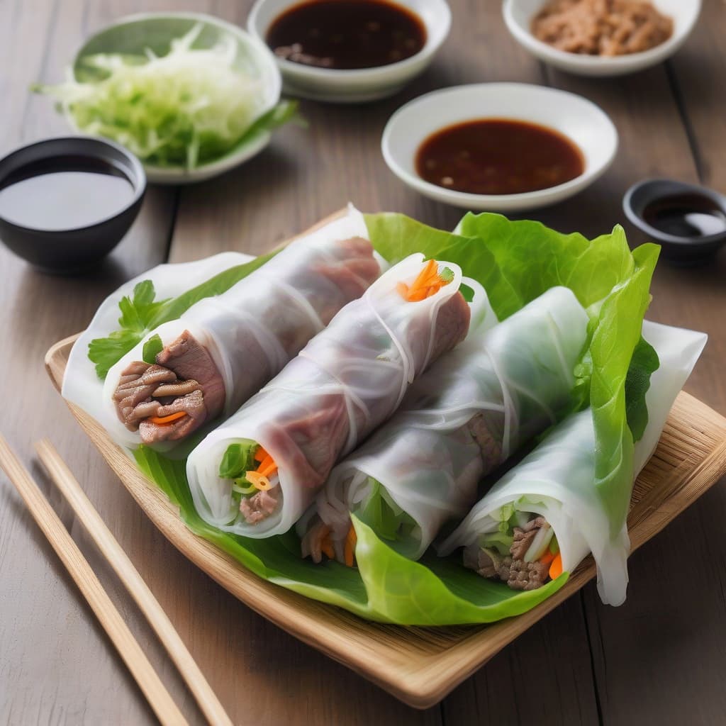 Beef Salad Rolls (4 pcs) (Bò Gỏi Cuốn)