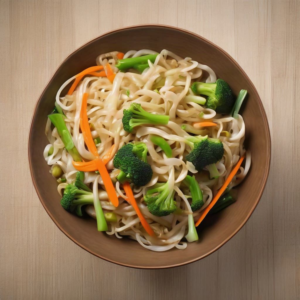 Stir Fried Lemongrass Vegetables Shanghai Noodles