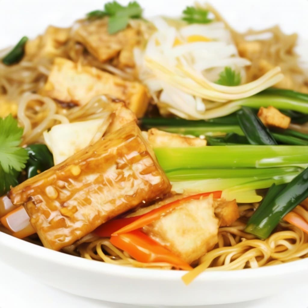 Stir Fried Lemongrass Tofu Chow Mein