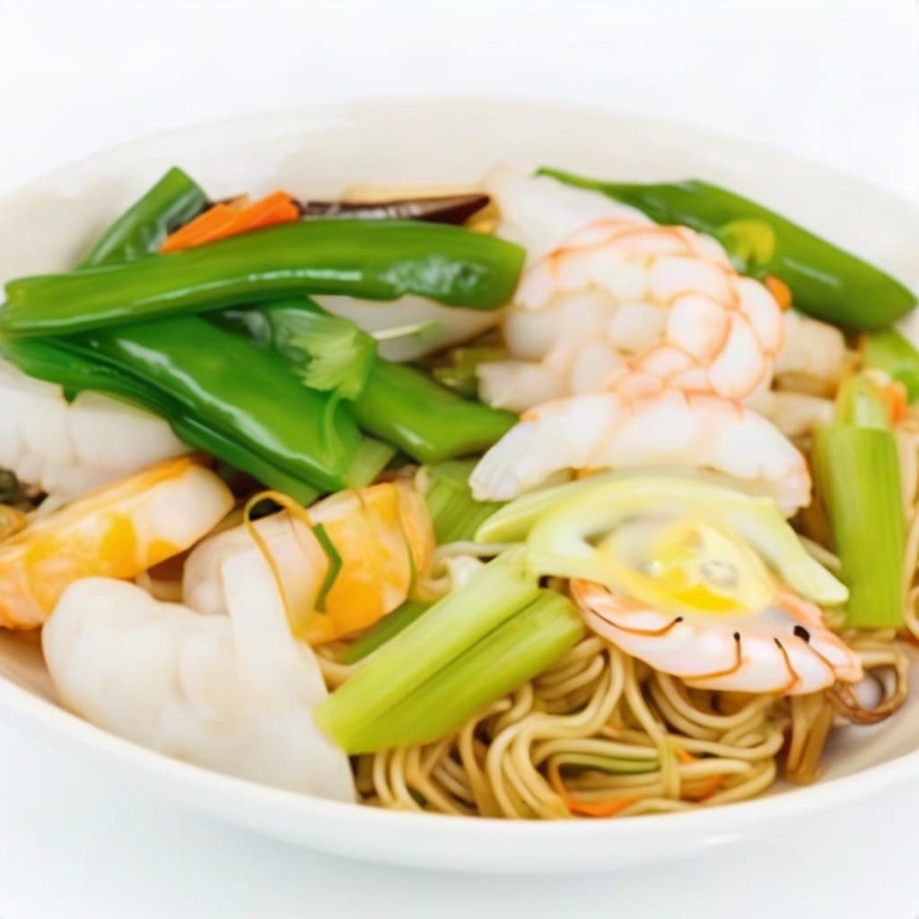 Stir Fried Lemongrass Seafood Chow Mein